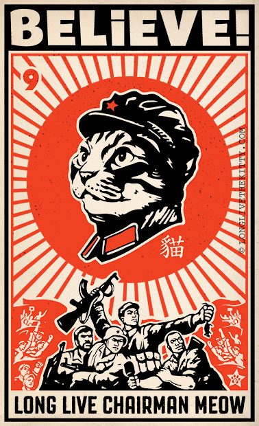 poster believe long live chairman meow