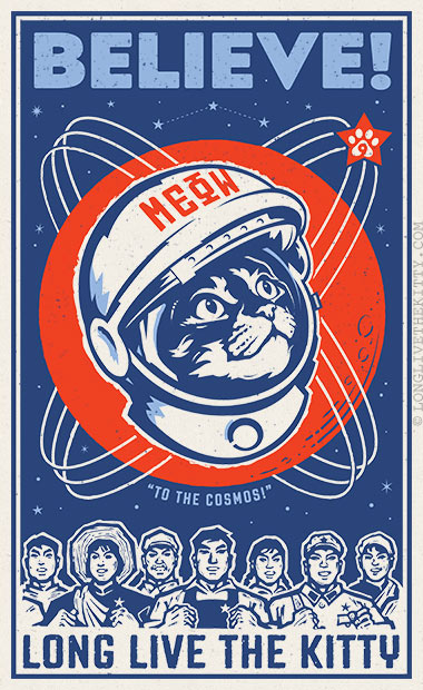 poster believe long live kitty cosmos