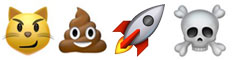 cat poop rocket poop emoji