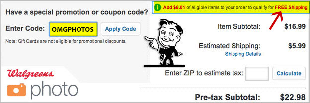 enter walgreens photo coupon code