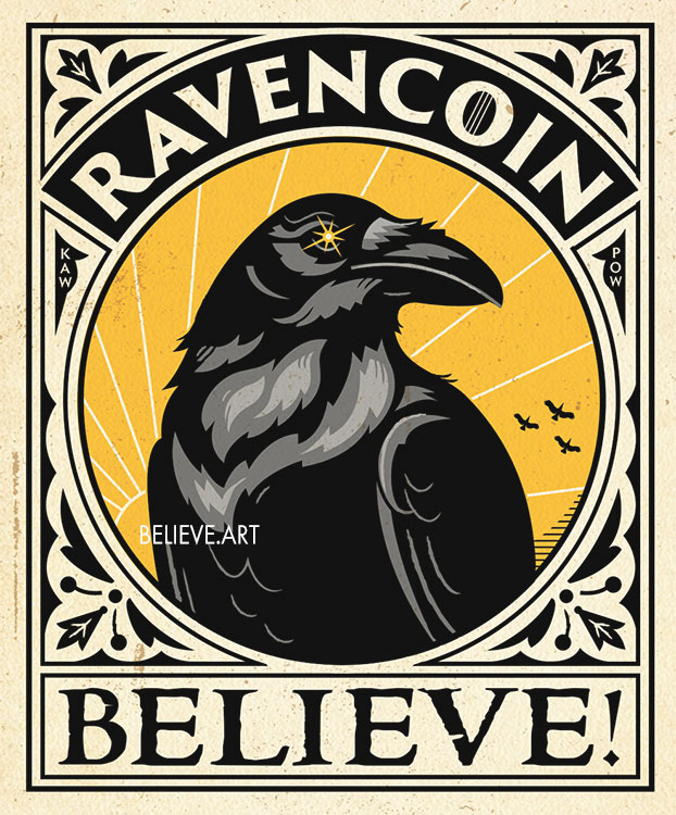 ravencoin dawn believe sticker