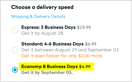 vistaprint delivery speed