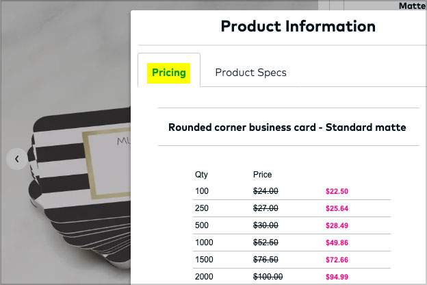 vistaprint premium business card pricing